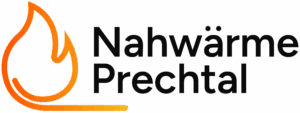 Logo mit Darstellung einer Flamme und dem Text Nahwärme Prechtal